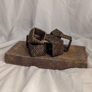 Lot de 7 ronds de serviettes, carrés